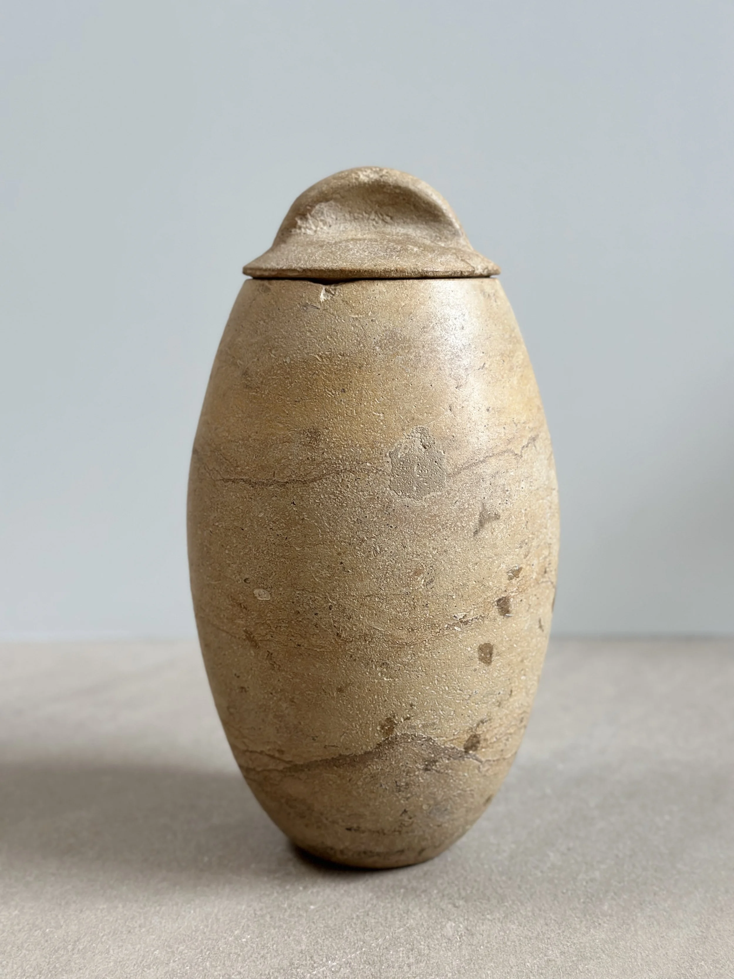 Egyptian Alabaster Jar, c. 664-332 BC 14 x 7 inches
