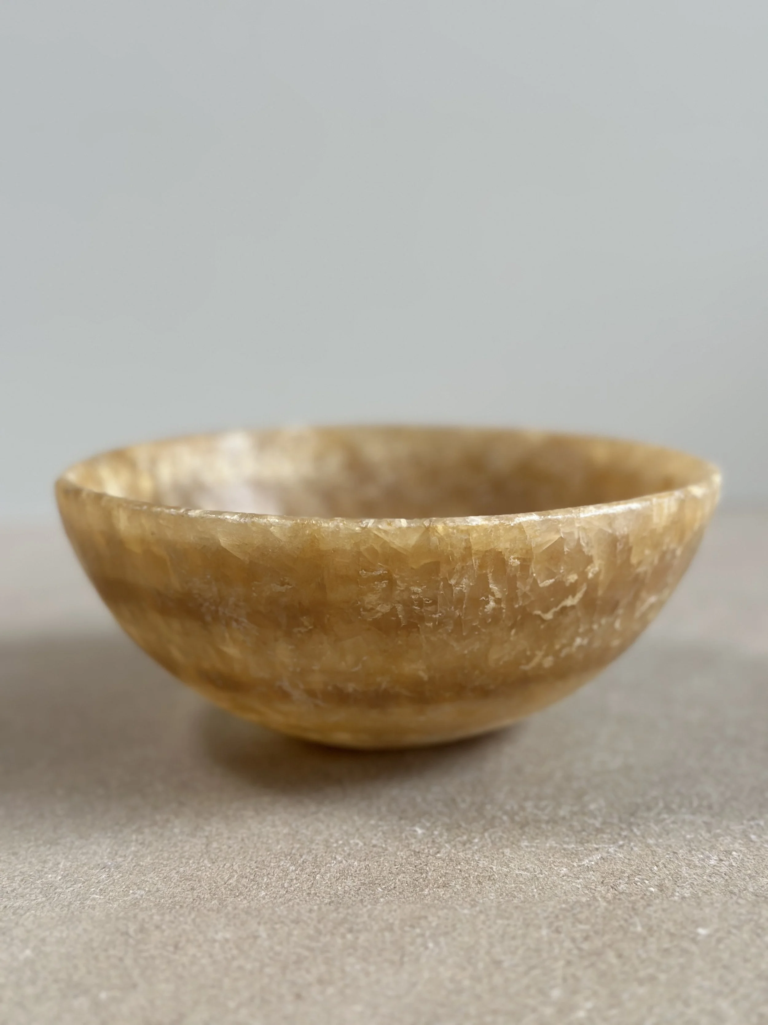 Alabaster Bowl, Italy c 1900 7 x 3 inches