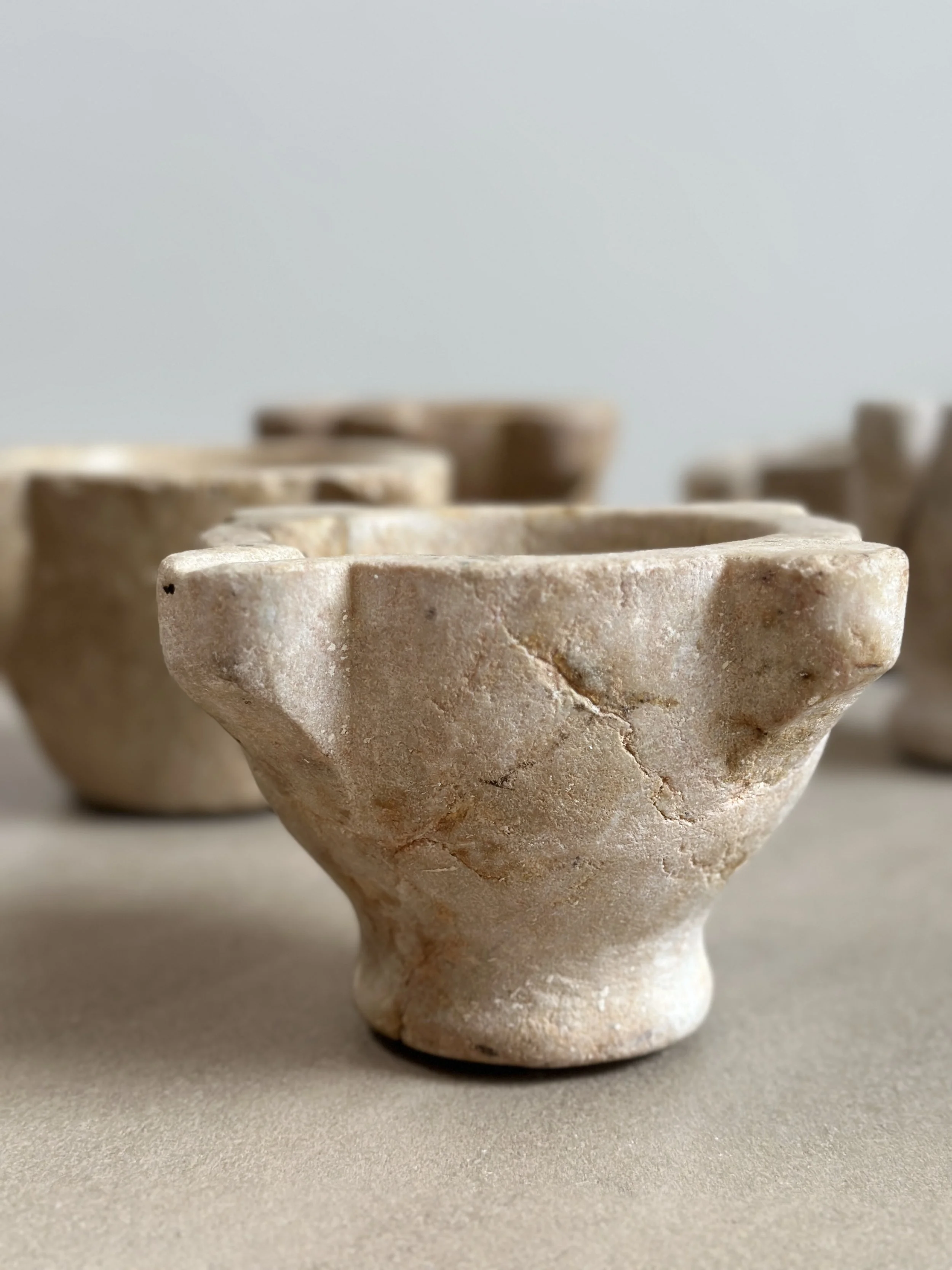 Set of Five Spanish Marble Mortars, c. 1700