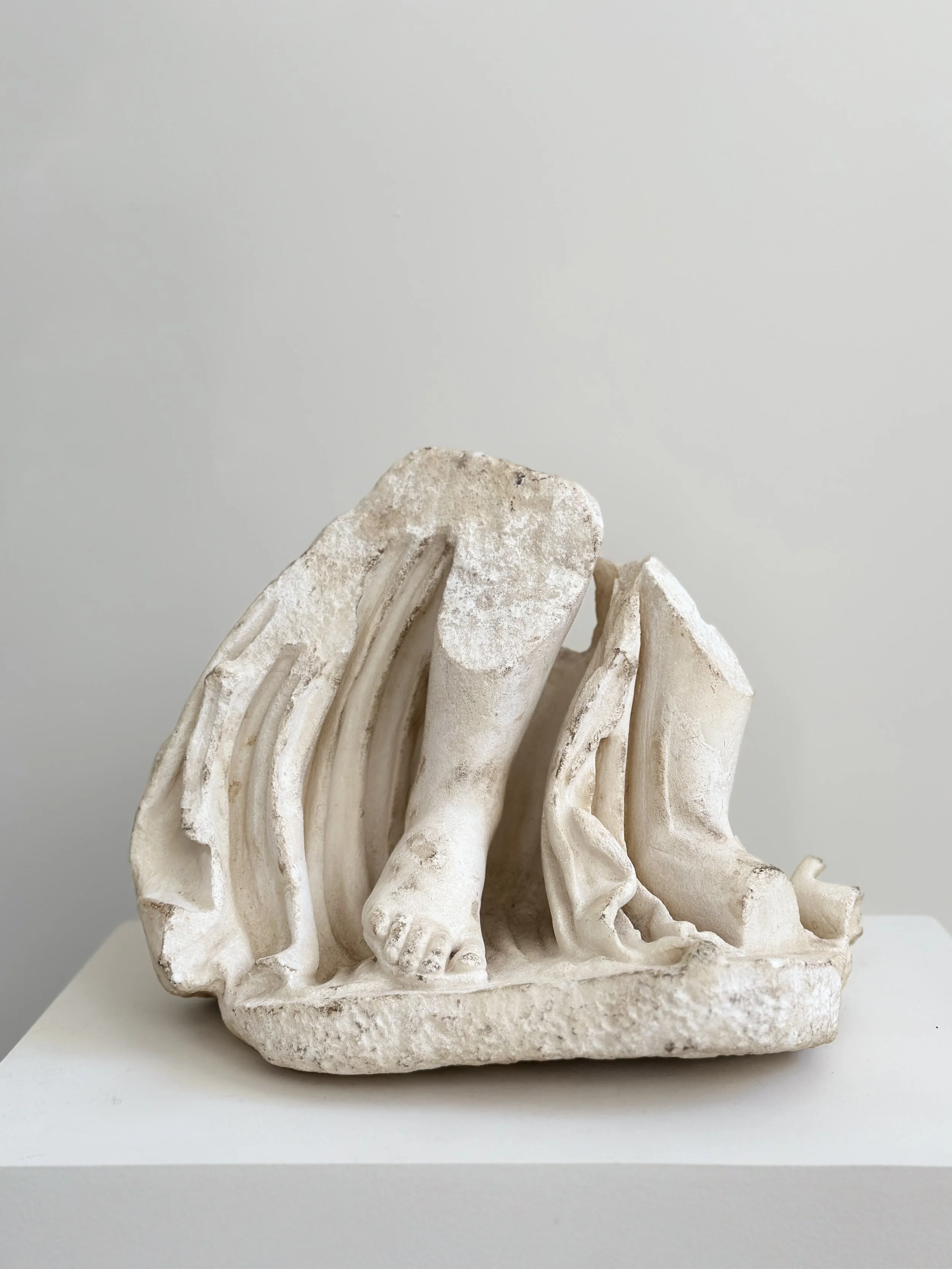 Roman Fragment from the Statue of Diana Cazadora in Marble 12 x 10 x 10 inches