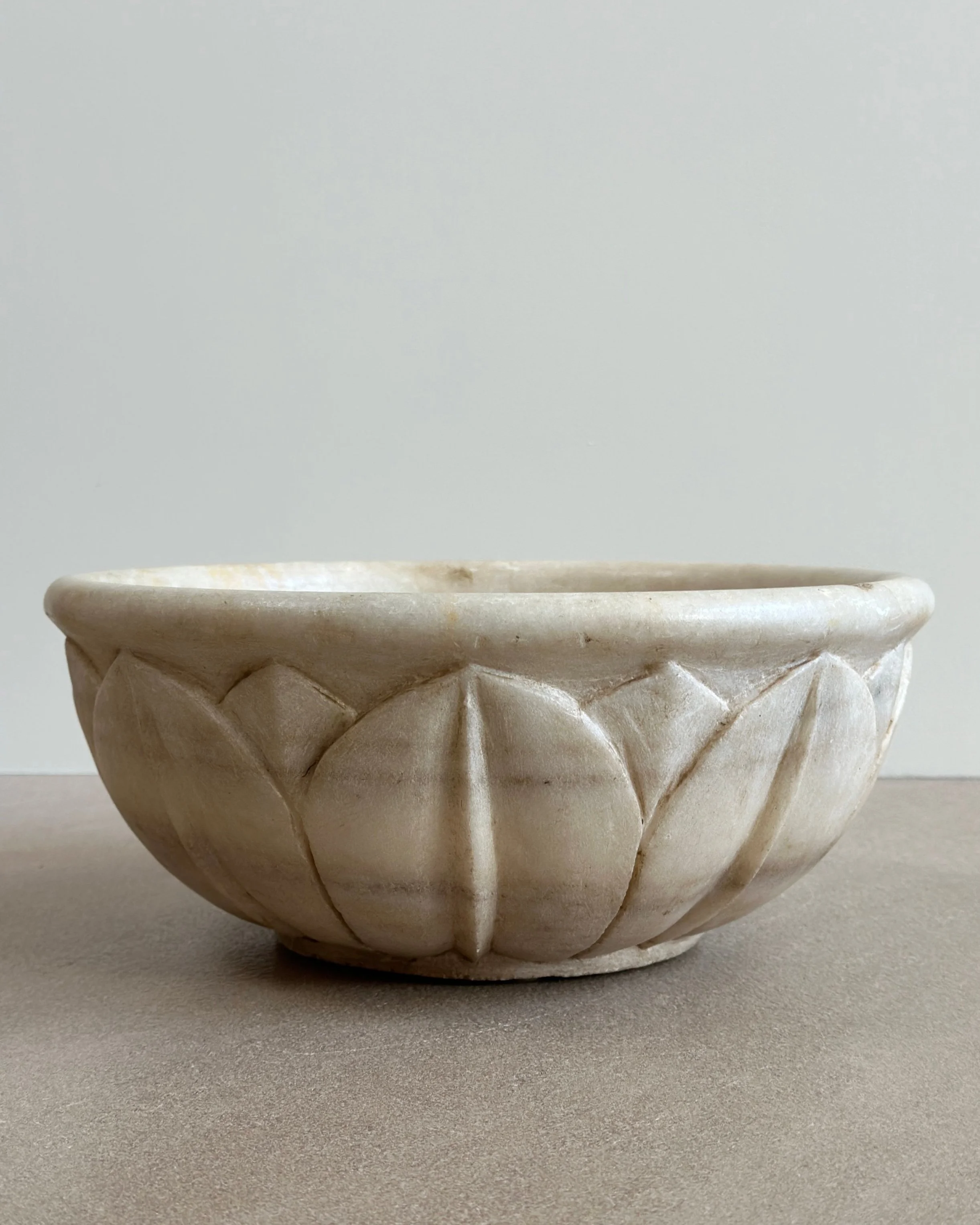 Large Italian Marble Bowl c. 1900 12 x 5 inches