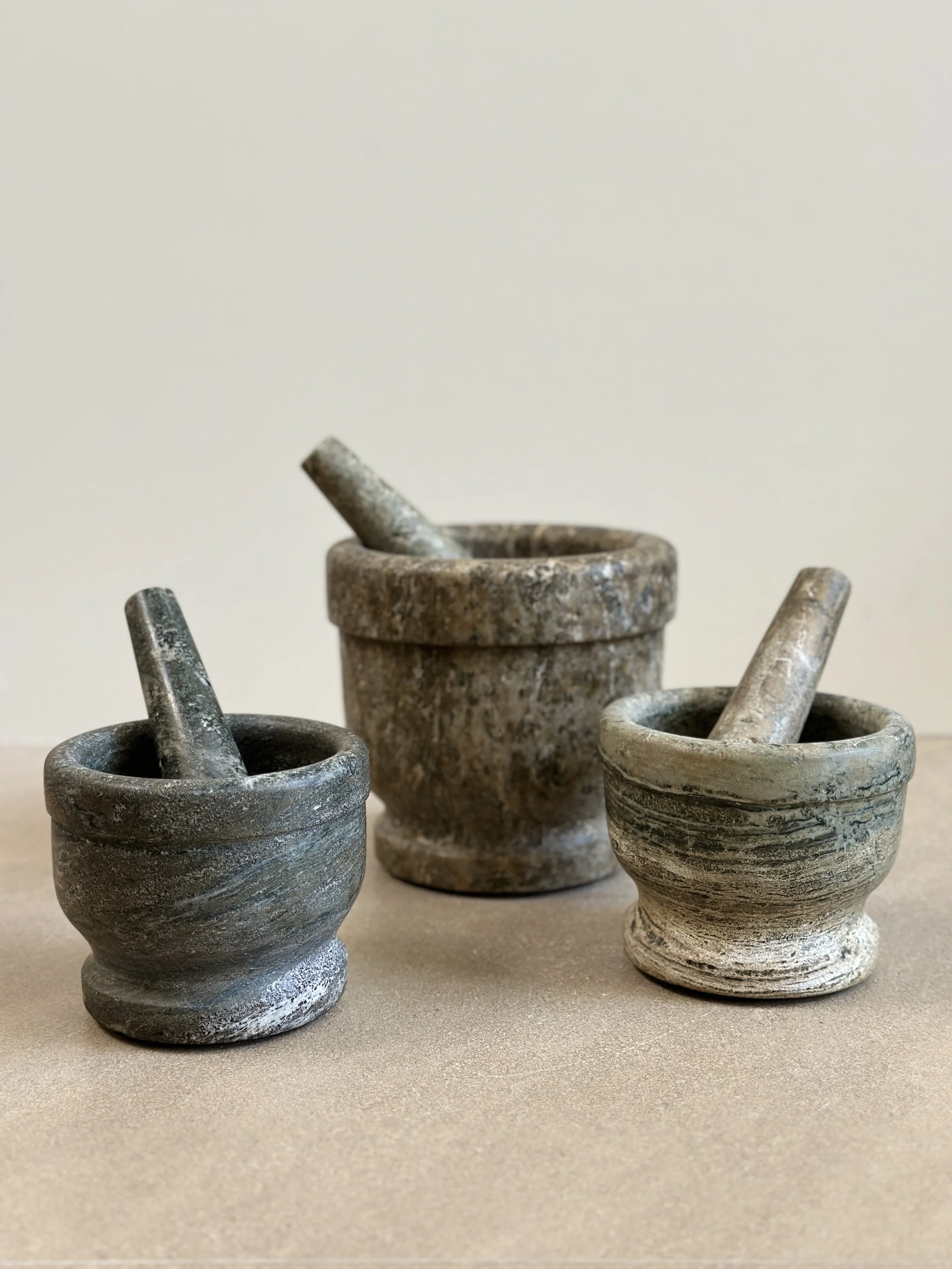 Kolmården Marble Mortar and Pestles, Sweden 19th Century