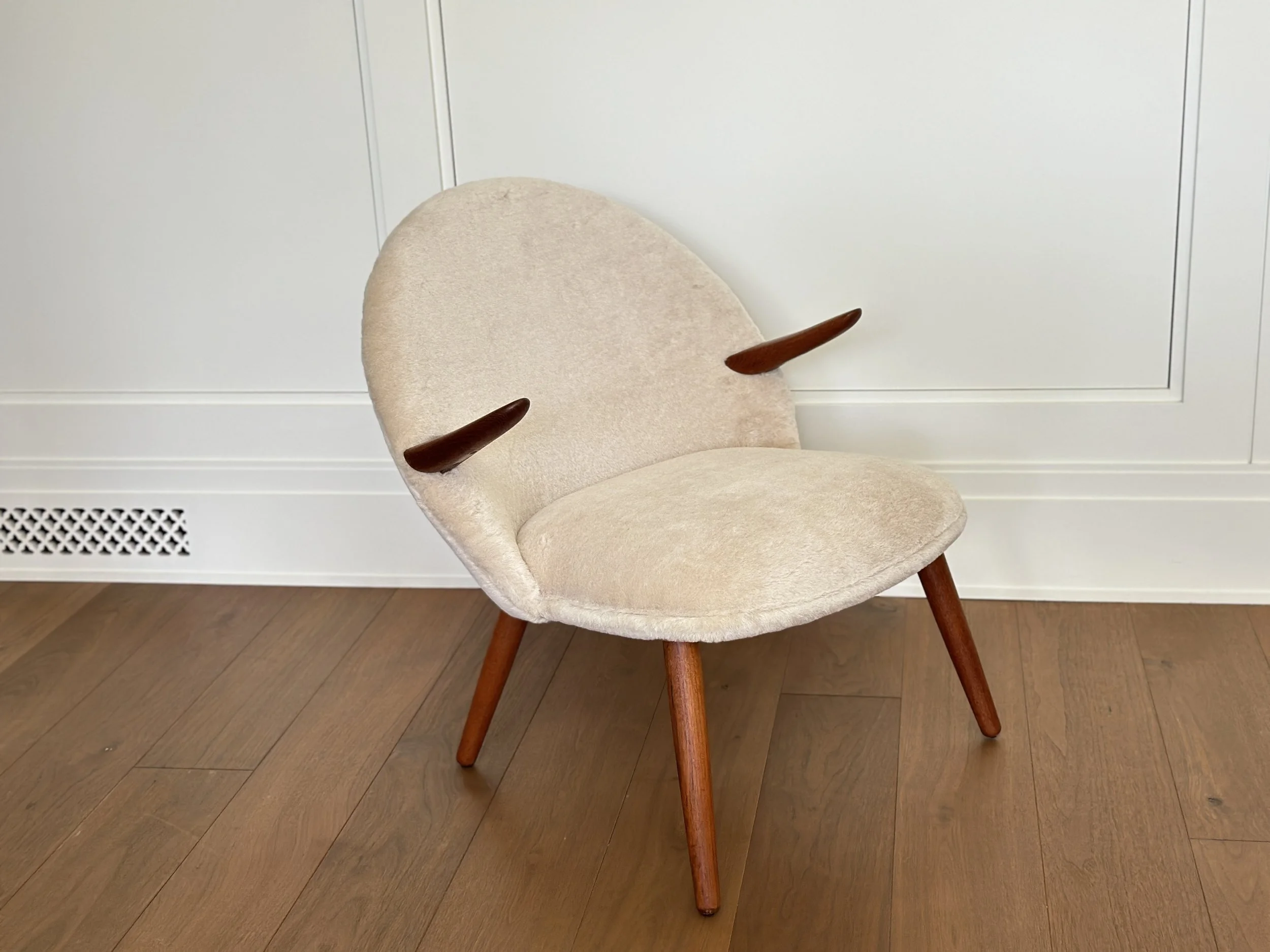 “Penguin” Chair by Svend Aage Eriksen, Denmark, 1955-1960 in Alpaca 30 x 28 x 28 inches