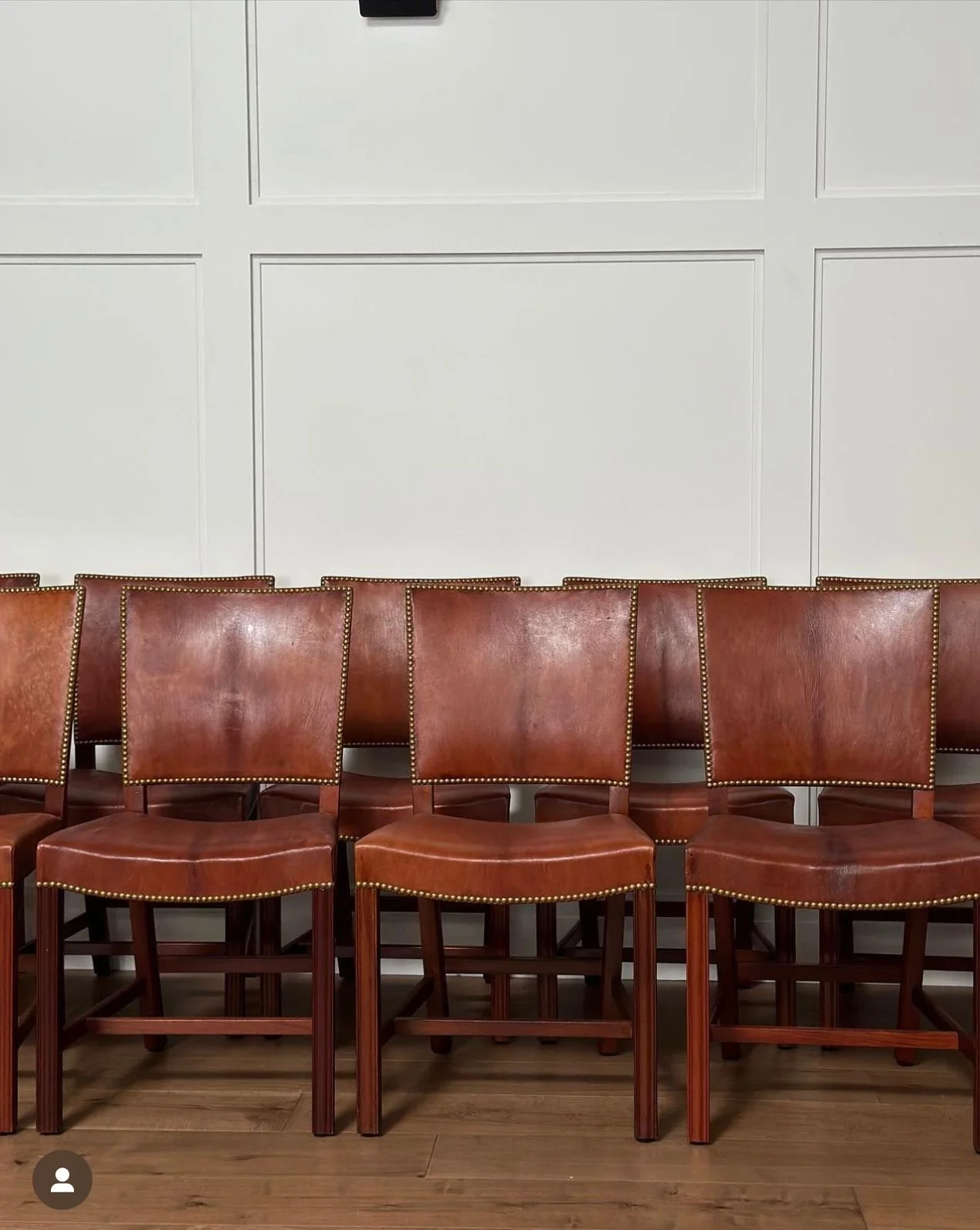 Set of Twelve “Red Chairs” by Kaare Klint, Denmark