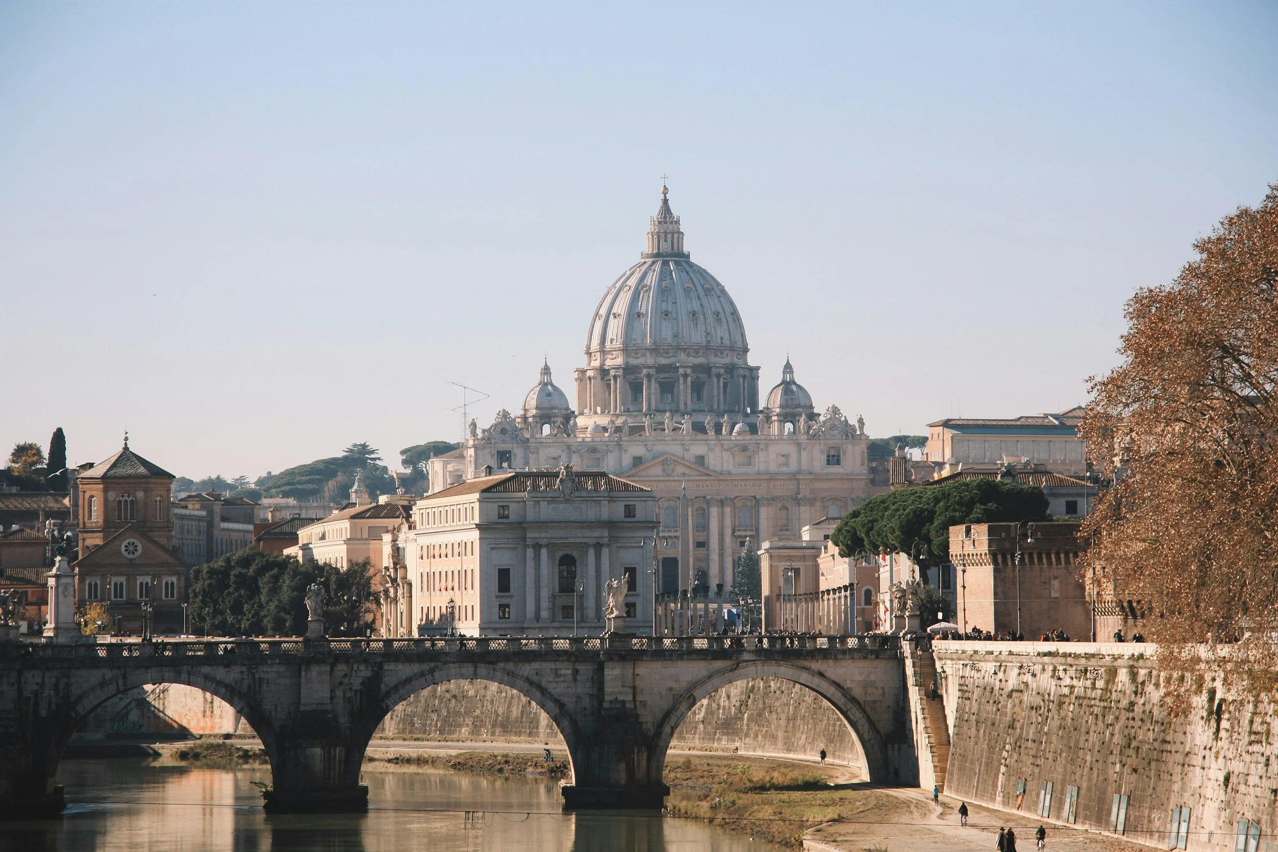 Rome skyline with St Peters Basilica, Italy