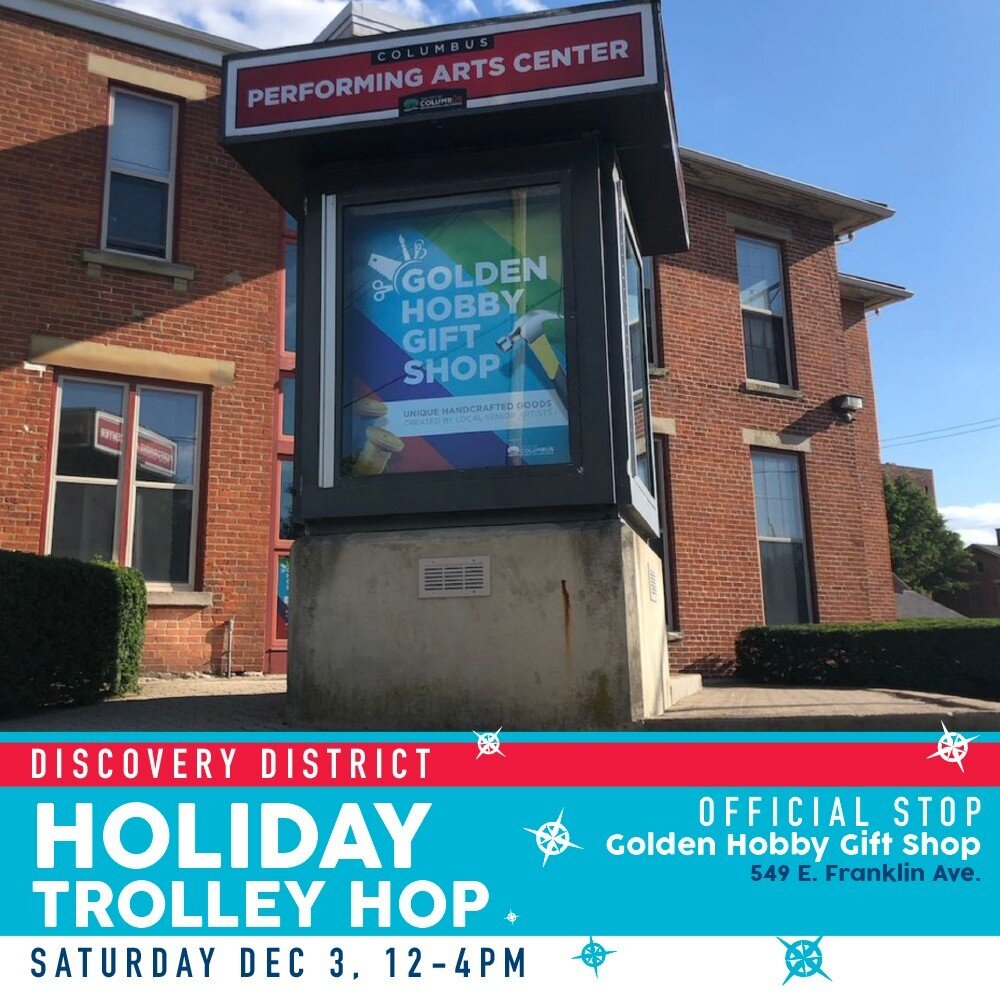 If you want to grab some gifts while you&rsquo;re out on the Holiday Trolley Hop, @goldenhobbygift is the perfect stop for you! This non-profit consignment shop offers a wide array of handmade goods, from quilts to ceramics to woodcrafts &mdash; all 