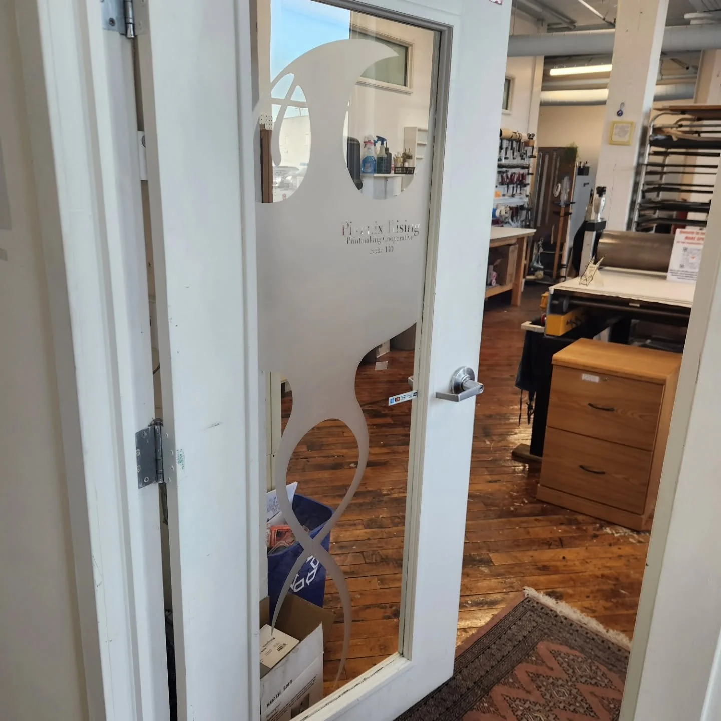 Many thanks to @phoenix.rising.print.coop for hosting our first member meeting of the year. Lots of exciting things happening in the district. We hope to see even more neighbors next month - Feb 26!