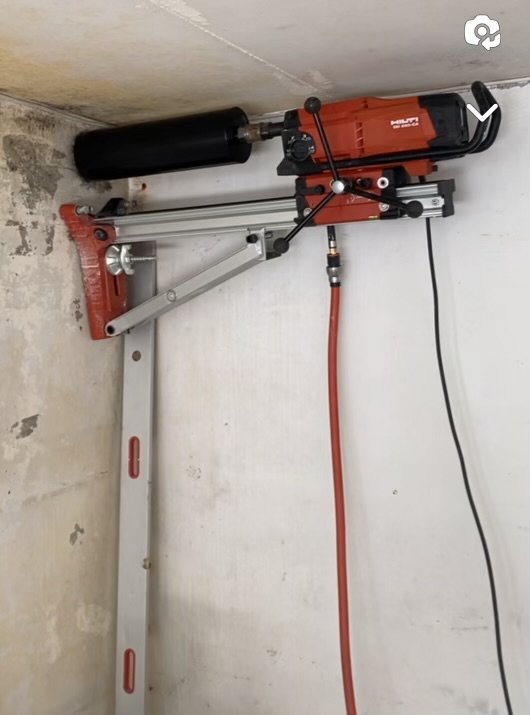  Kjerneboring gjennom garasjevegg 