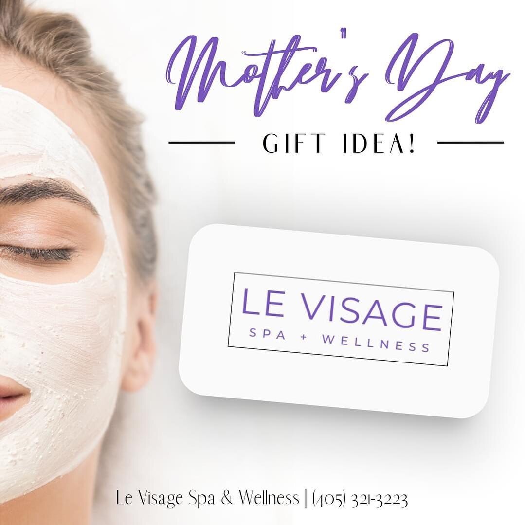 Need a gift idea for Mother's Day? What's better than a Le Visage gift card? Treat your mom to a rejuvenating facial and let her indulge in some much-needed self-care. Trust us, she deserves it! Stop by their spa, order online, or call them at (405)3