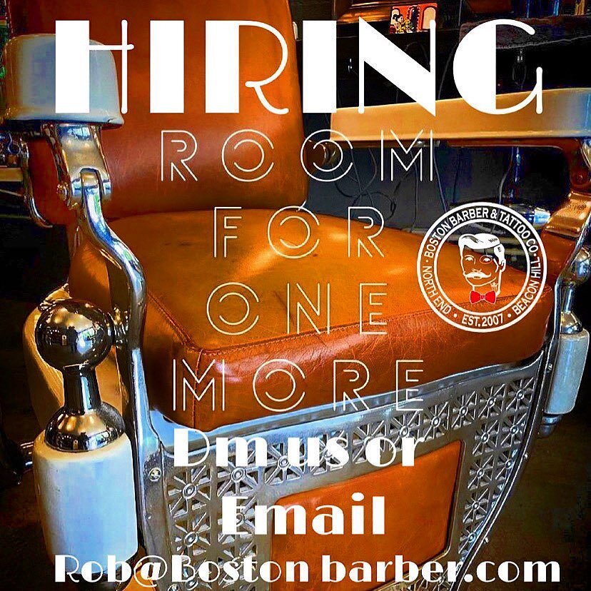 We are still looking for barbers! That&rsquo;s pandemic money is not gonna last forever. Get in a busy shop now before it&rsquo;s too late! I&rsquo;m October there will be slim pickings. I guarantee it. DM us or e mail rob@bostonbarber.com, #bostonba