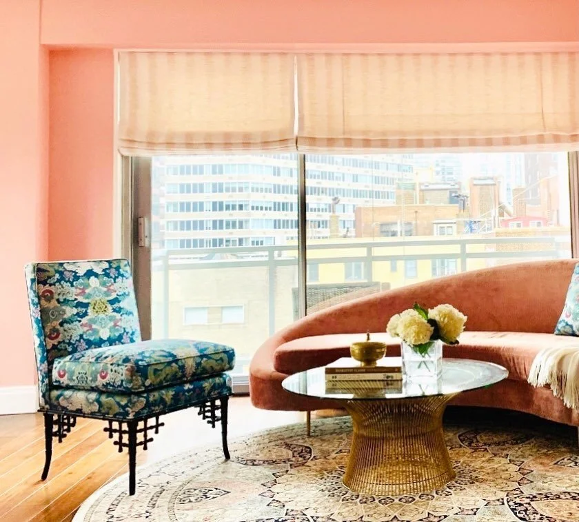 Each space tells a story ✨
Seen here is my client&rsquo;s living room in Midtown East where I designed around their rug collection, tying in custom pieces and fabrics to reflect their stay abroad and their love for color 🌈 Does your home tell your s