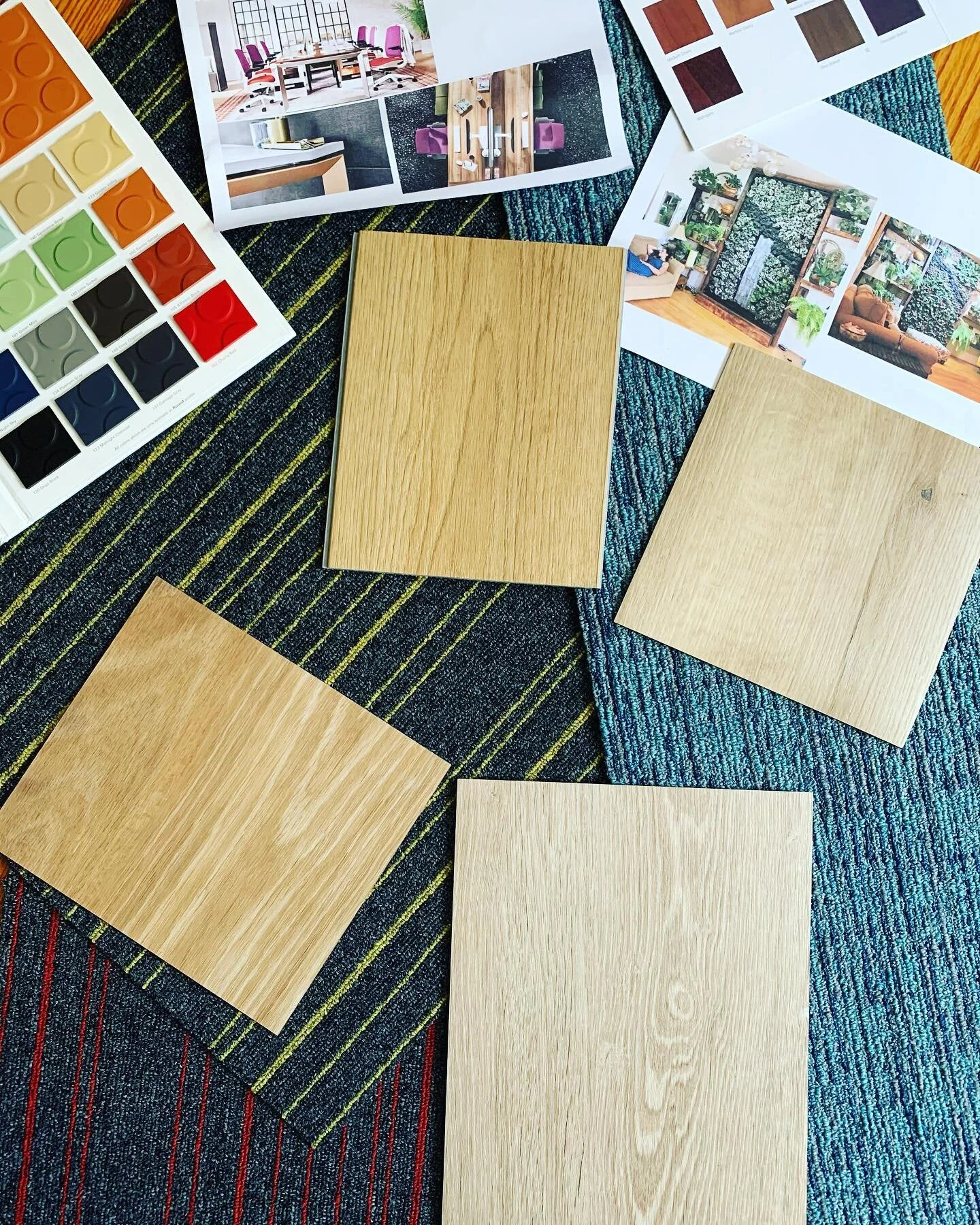 When our residential clients ask us to design their office- we say yasss! Samples for this $3500 sq ft office in Brooklyn that&rsquo;s coming along well! #ritikabhasindesign @ritikabhasindesign 
.
.
.
.
.
.
.
#interiordesign #interiordesigner #brookl