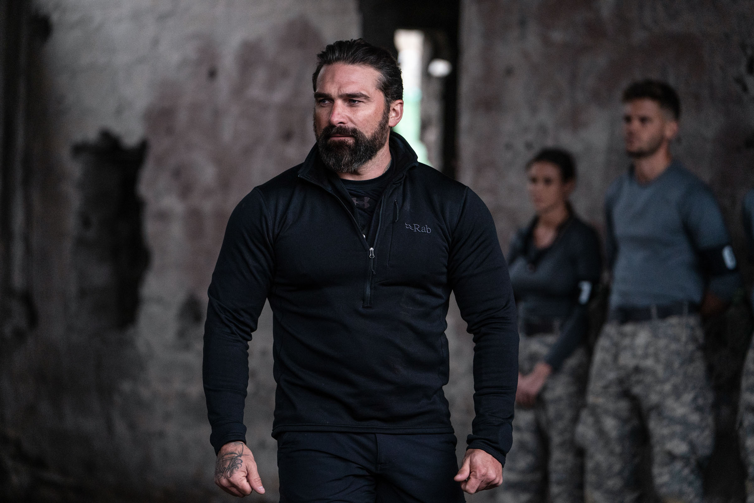  Chief Instructor Ant Middleton during the 2 vs 1 boxing  Episode 1 - Courage  Minnow Films / Channel 4 