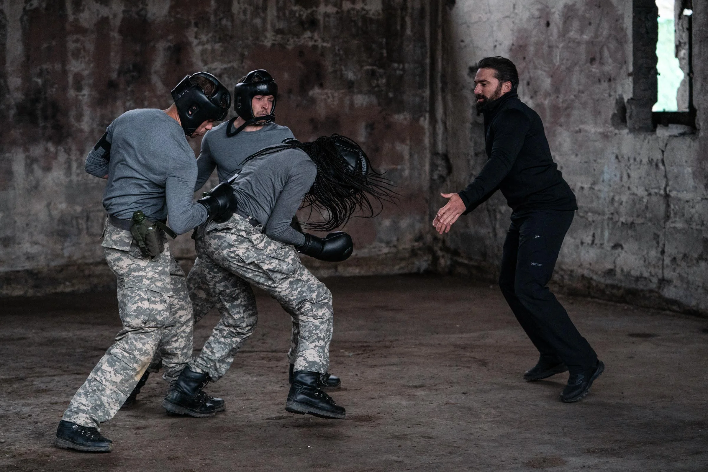 AJ Odudu fights Sam Thompson and Jeremy Irvine in the 2 vs 1 boxing Episode 1 - Courage Minnow Films / Channel 4