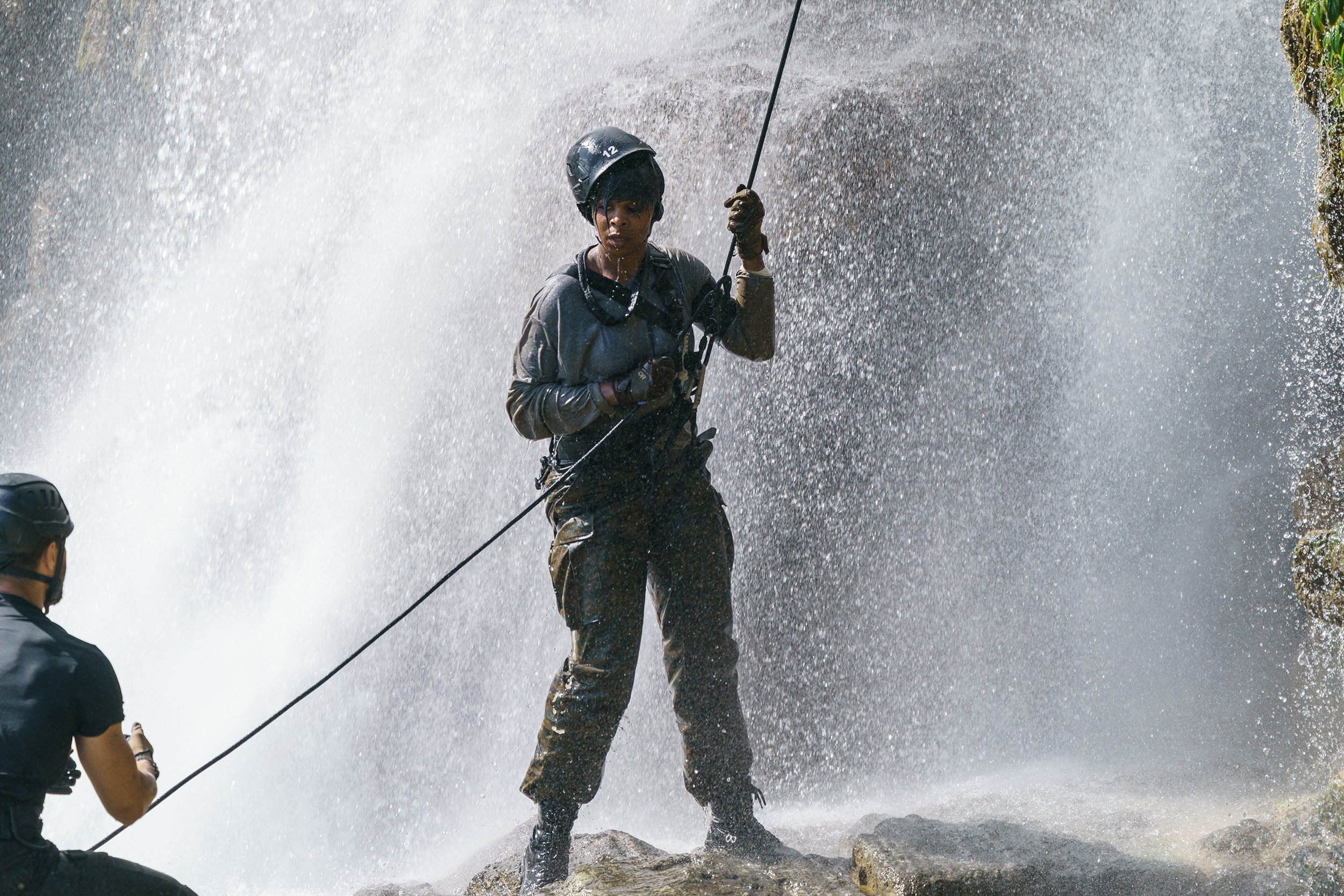  Recruit No 12: Aliyah - Waterfall Abseil  Episode 2: Mindset  Minnow Films / Channel 4 