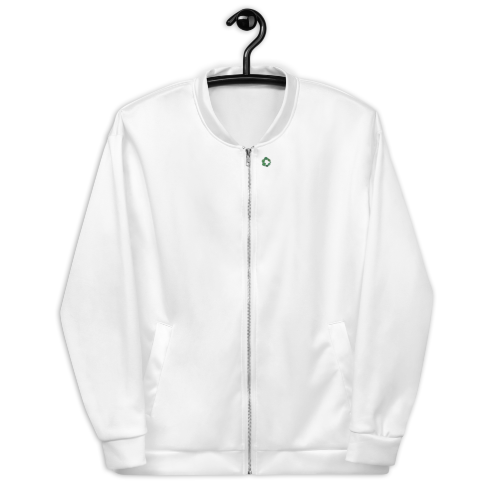 Unisex Bomber Jacket With A Boy — Green Stone Spa
