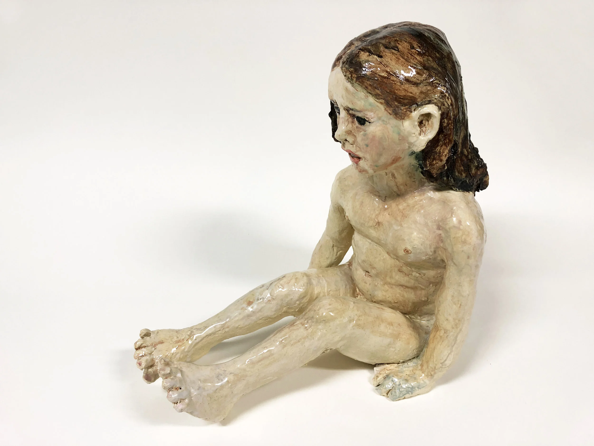 Wading, 2017, Glazed ceramic, 18 x 13 1/2 x 17 1/2 in.
