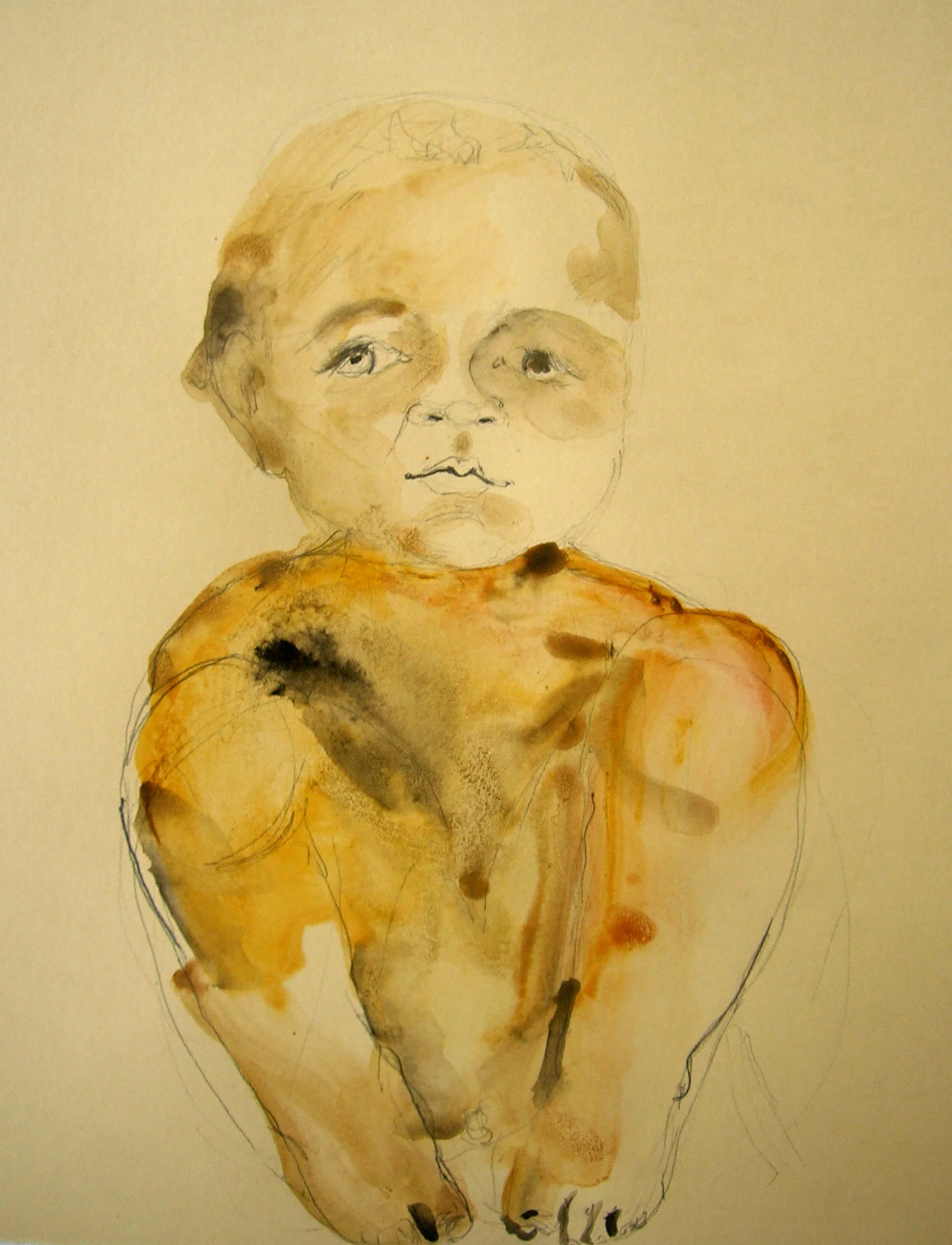 Sentencia, 2007, Graphite and watercolor on paper, 14 X 13 in.