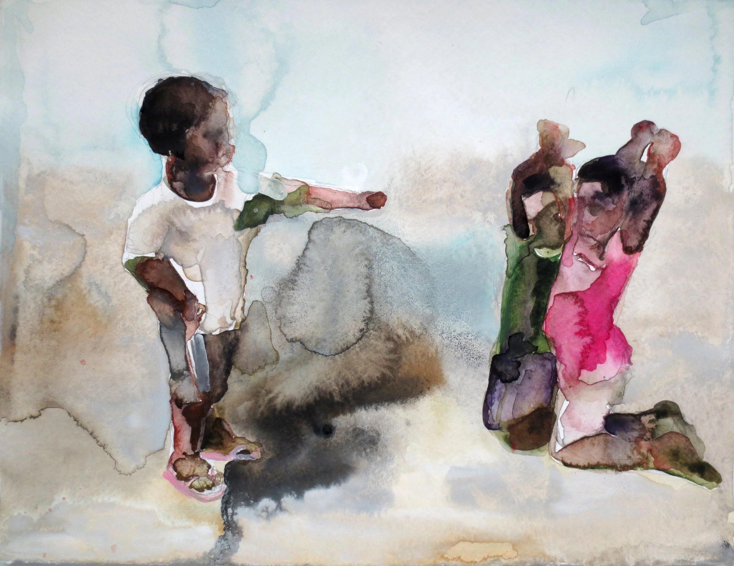 Surrender, 2013, Graphite and watercolor on paper, 9 X 12 in.