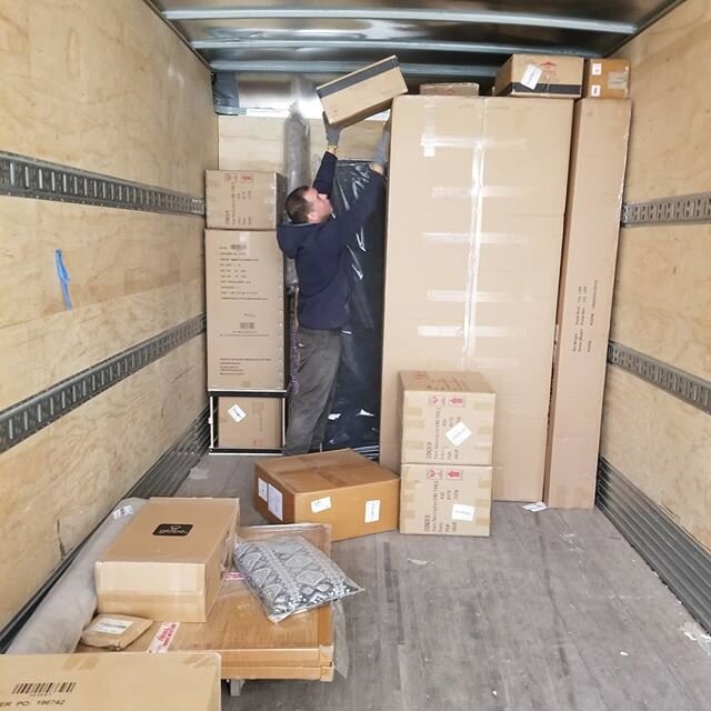 Our truck is loaded and ready to start our new project. # whitegloveservice#ffe&amp;einstallations#gtamovers#torontomoversfurnitureassembly