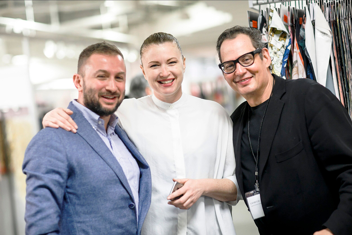 John Marshall with colleagues at a recent edition of LA TEXTILE.