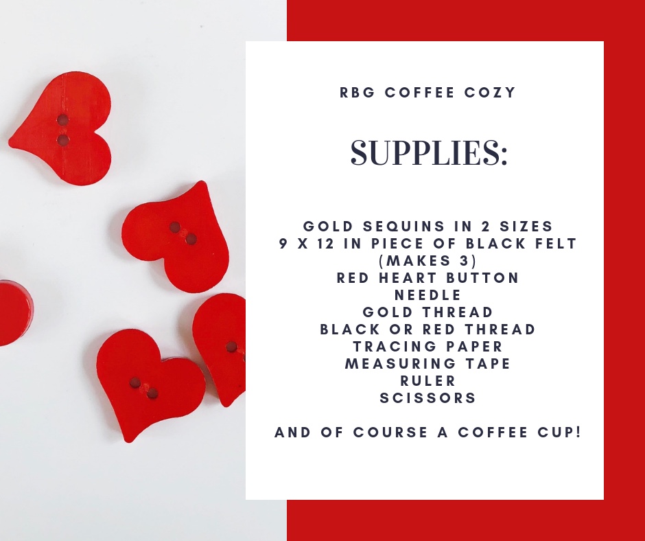 RBG Coffee Cozy Supply List