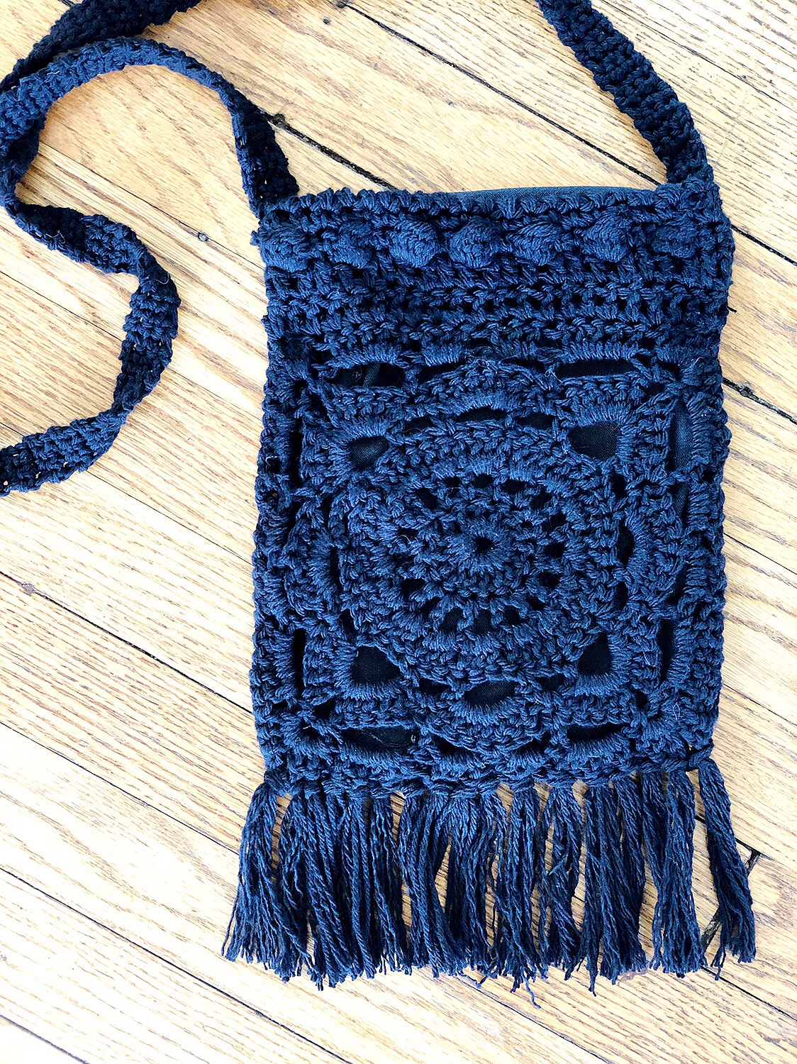 boho crochet crossbody bag