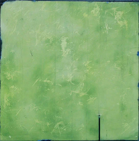 Untitled fresco , 2014. Oil, dry pigment, on plaster on paper on canvas or panel. 28in x 28in.