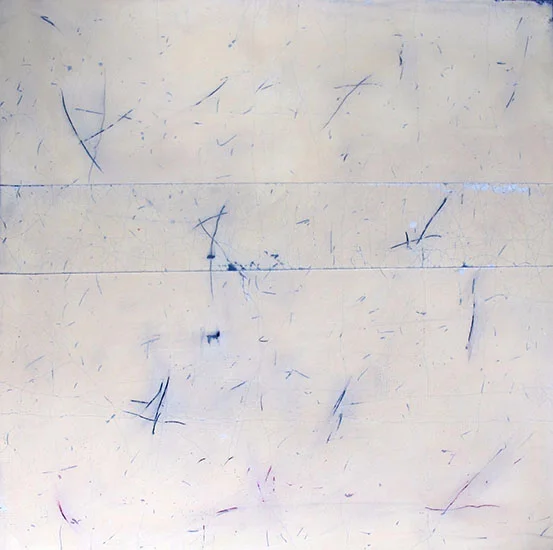 Untitled fresco , 2014. Oil, dry pigment, on plaster on paper on canvas or panel. 28in x 28in.