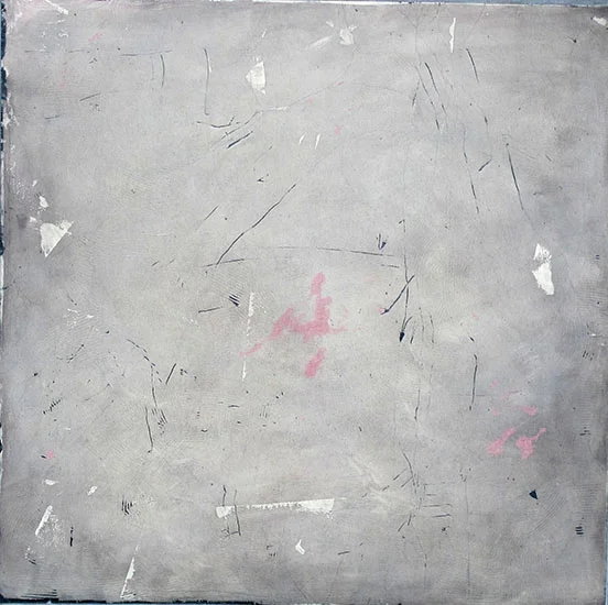 Untitled fresco , 2014. Oil, dry pigment, on plaster on paper on canvas or panel. 28in x 28in.