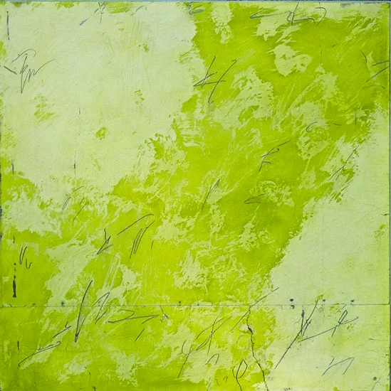 Untitled fresco , 2014. Oil, dry pigment, on plaster on paper on canvas or panel. 28in x 28in.