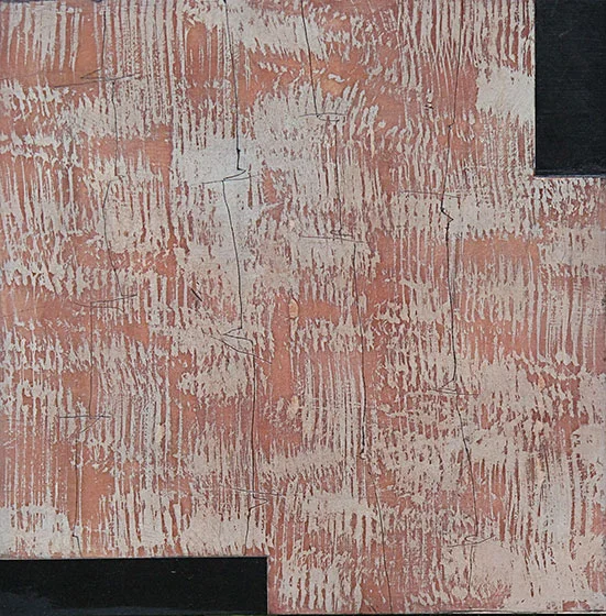 Untitled fresco , 2011. Oil, dry pigment, on plaster on paper on canvas or panel. 24in x 24in.