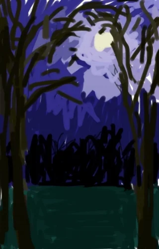 Moonlit Sky, Brushes App, iPhone