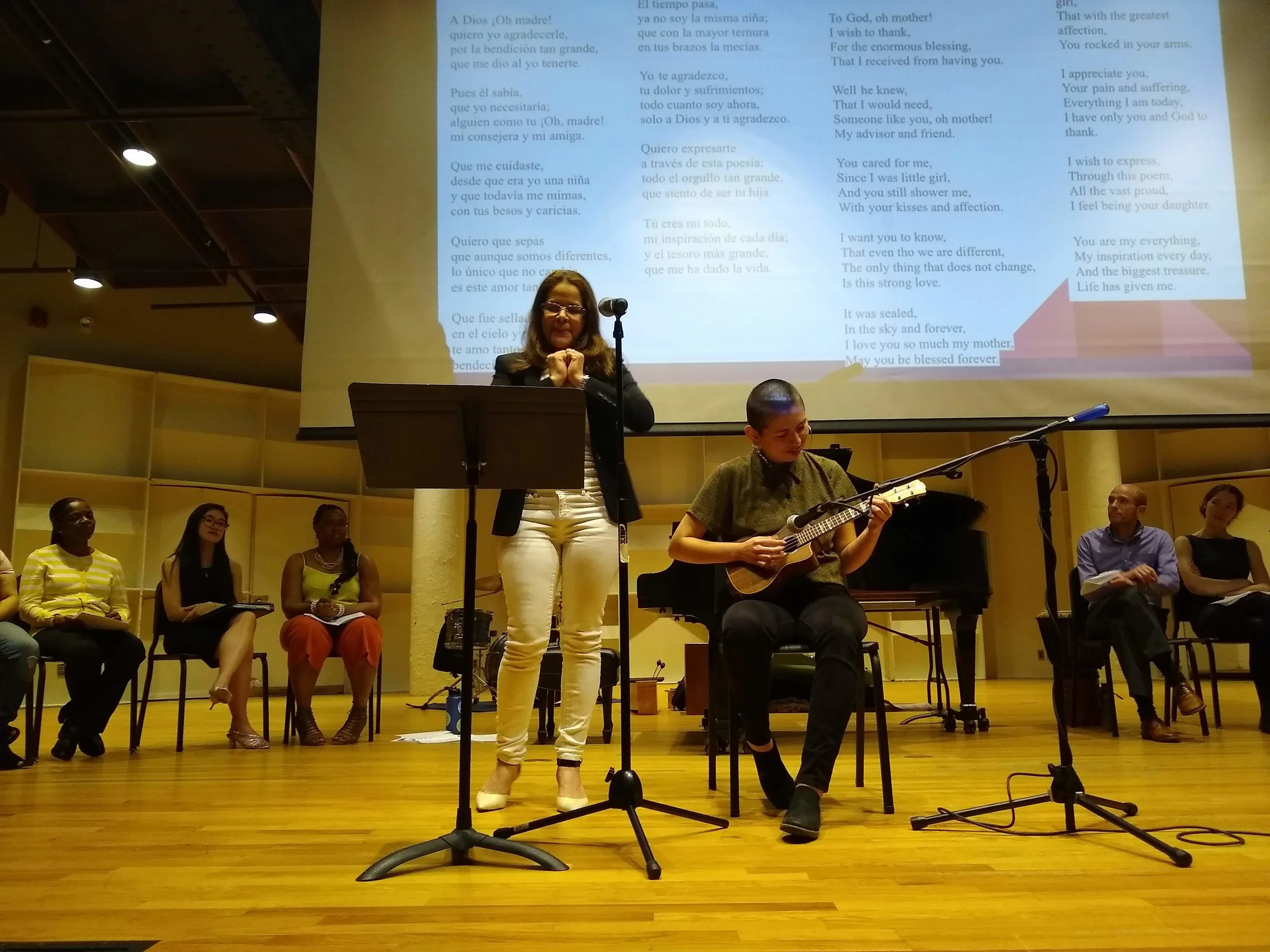 UCB Student Carmen and Anaís Azul performing a collaborative piece for Carmen’s final.
