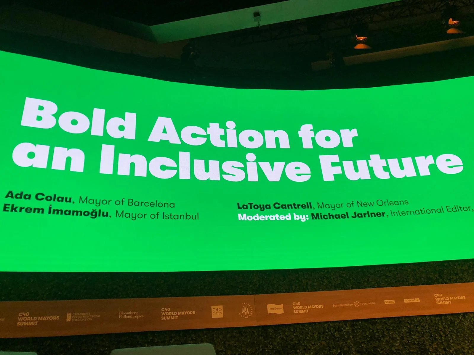 Stephen Schueler, CEO Enerjen Capital, participates in the Global C40 Mayor Summit.