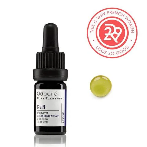 Specific Skin Concern: Vital Glow • This rare and precious Wild Carrot seed oil is deemed to be the ancestral beauty elixir of French queens, known to “ donner bonne mine ” (give a fresh, glowing complexion). • So concentrated, 2-3 drops morning and night is all you need to awaken skin's beauty. • If you like bare, no-makeup skin, this serum is pure magic. Each drop of this nutrient rich oil helps to establish such a vital glow, that makeup becomes optional. • In aromatherapy, Wild Carrot’s subtle and unique scent provides a feeling of wonderment. 100% NATURAL • GMO FREE • VEGAN • GLUTEN FREE