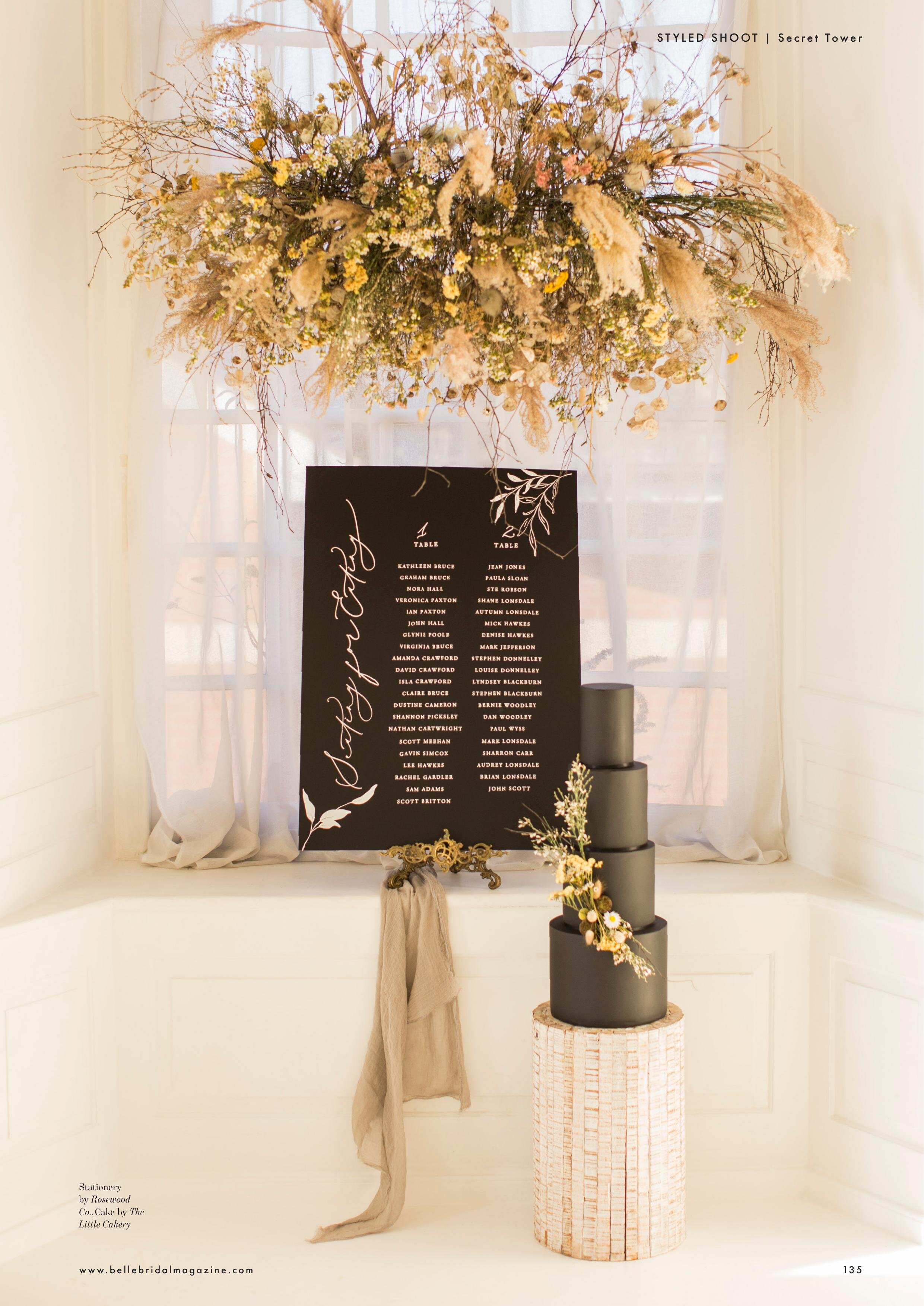 Belle Bridal Secret Tower - Cake Writing and Flowers at Window.jpg