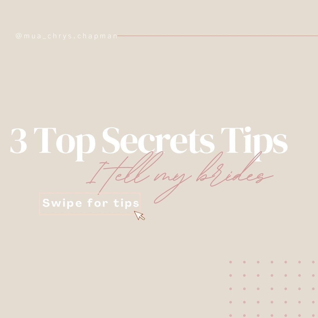 TOP TIPS INCOMING⁣
⁣
You know what never ceases to crack me up?⁣
⁣
When I meet a bride they're (usually) planning a wedding for the very first time.⁣
⁣
There are exceptions to that rule, but as someone who has attended more than 250 wedding mornings 