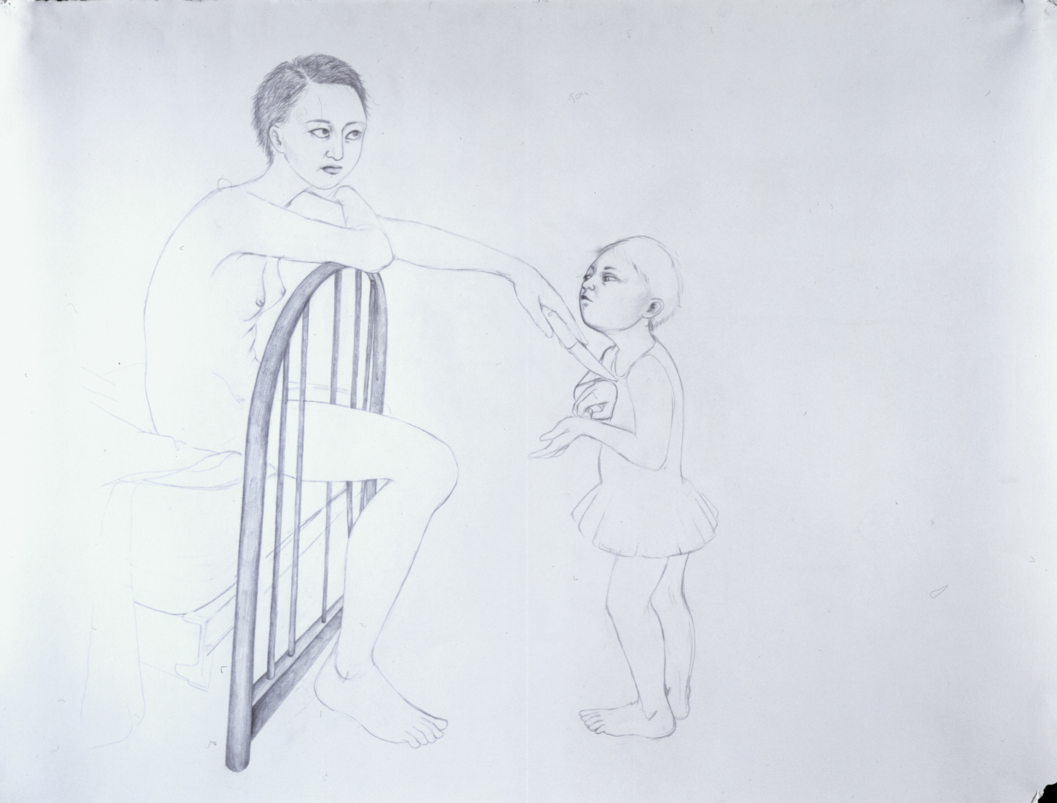   She's Out To Get You II , 2004 Graphite on gray paper 38 X 50 inches&nbsp; 