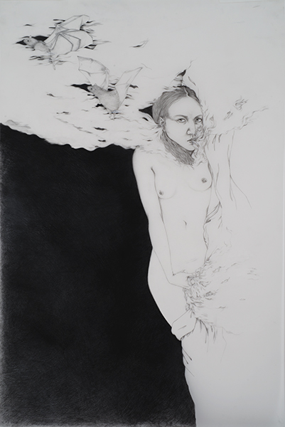   Night , 2014 Graphite on drafting film 30 x 22 inches Photo: Bill Orcutt 