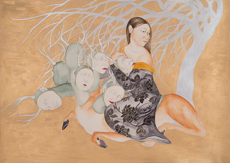 Whore Of Babylon II , 2012 Graphite, watercolor, ink gouache and metallic colors on Fabriana Rosaspina 27.5 x 39 inches inches Private collection Photo: Bill Orcutt