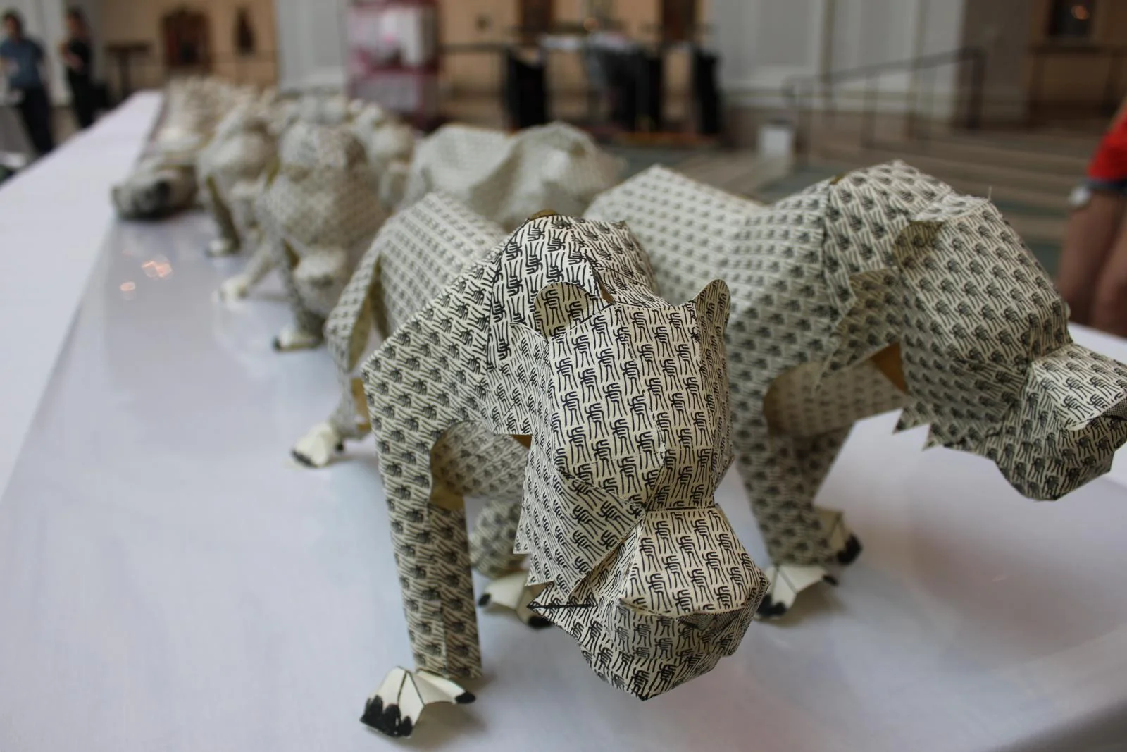 Paper Tiger , 2012 Silkscreen on Japanese Kozo, glue Dimensions variable