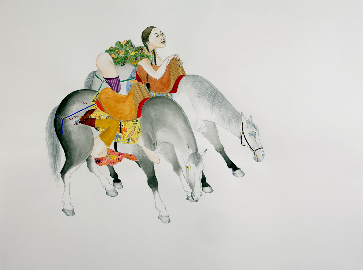   Joy Rides , 2008 Graphite, ink, watercolor, gouache on paper 38 X 50 inches inches Private collection&nbsp; 