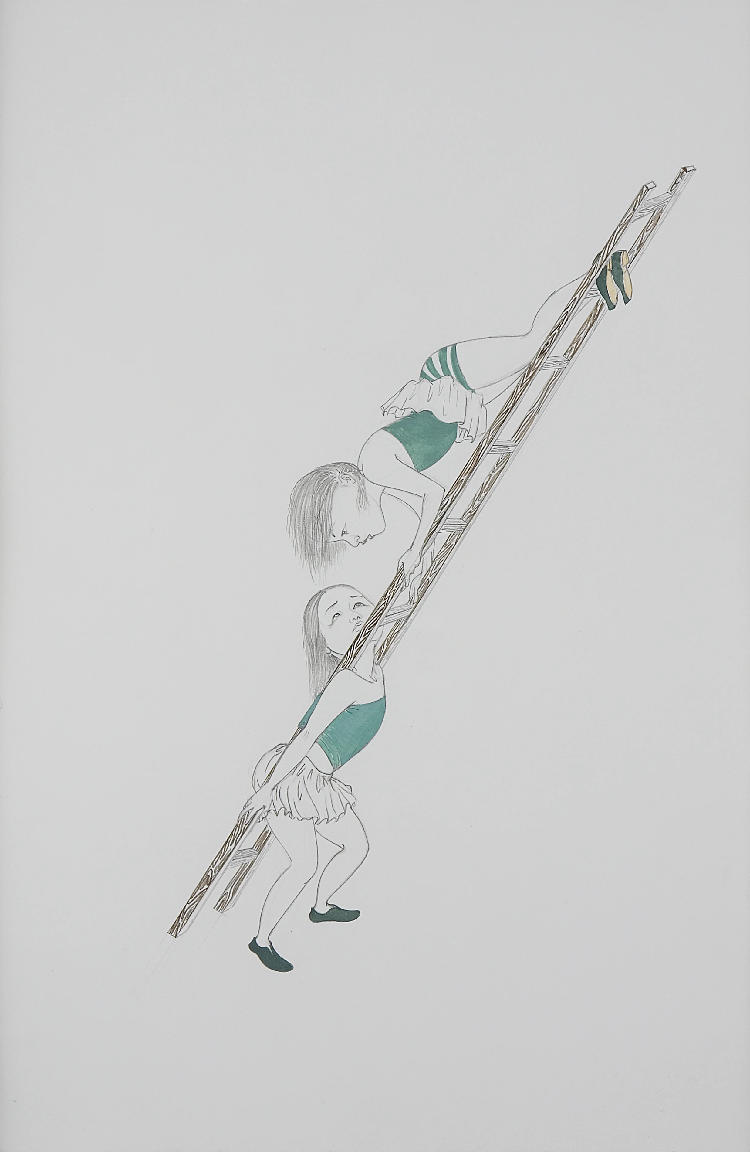 Meeting Halfway, 2008 Graphite, watercolor on paper 15 x 11 inches
