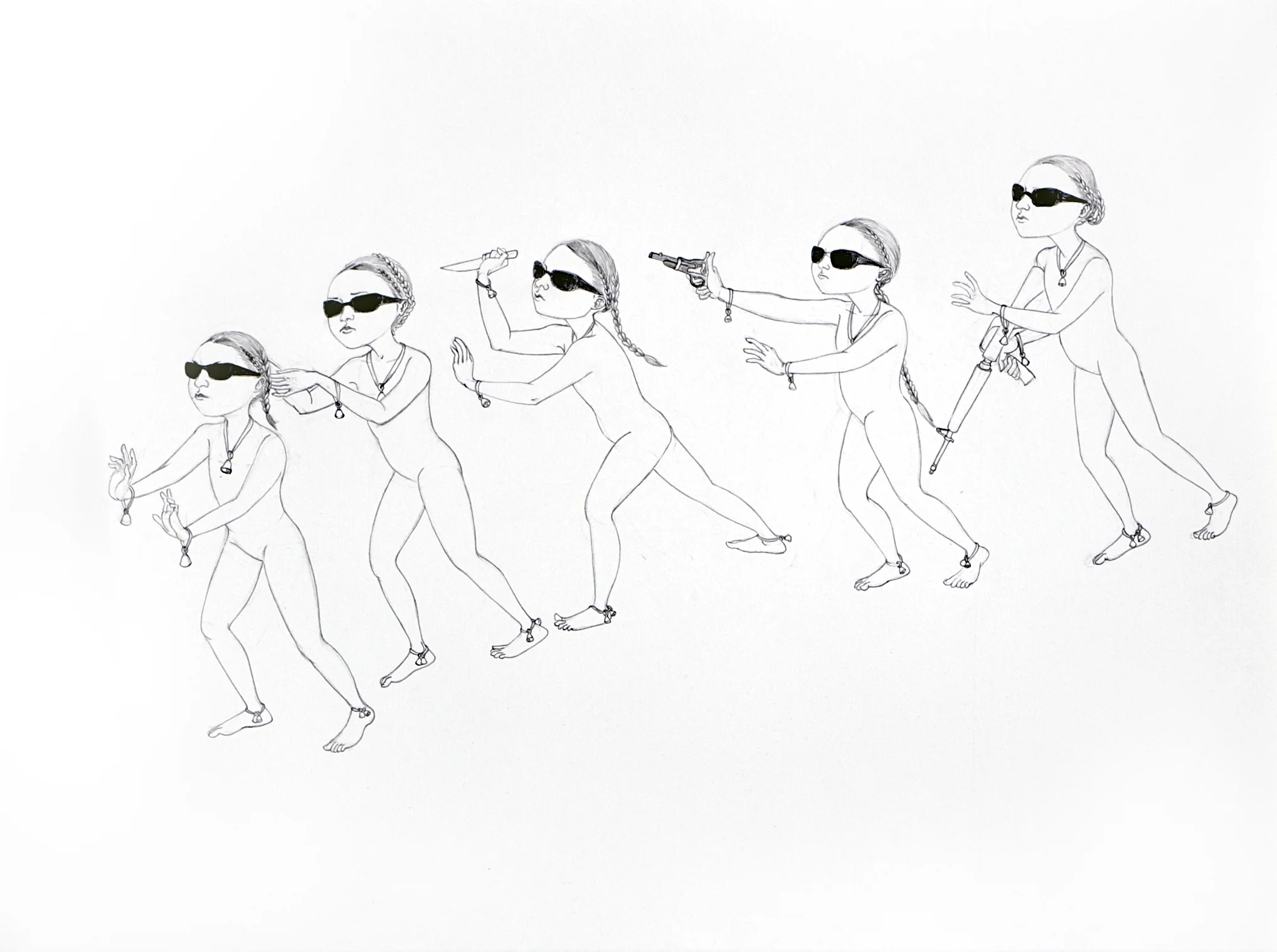 Escalation , 2008 Graphite on paper 18.75 X 24.75 inches Produced during artist residency at Bemis Center for Contemporary Art, Omaha, NE Private collection