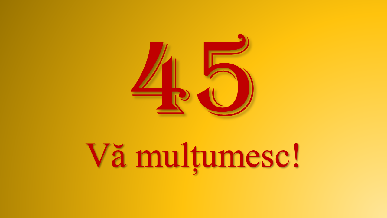 Vă mulțumesc!