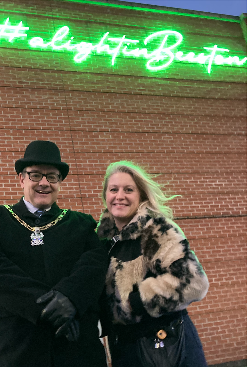 The Mayor switched on the lights for the grand opening!
