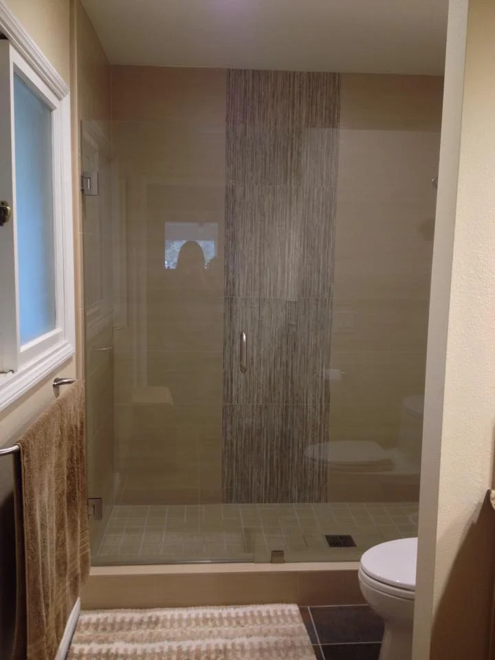 Guest Bathroom Remodel in Orange County with walk in shower
