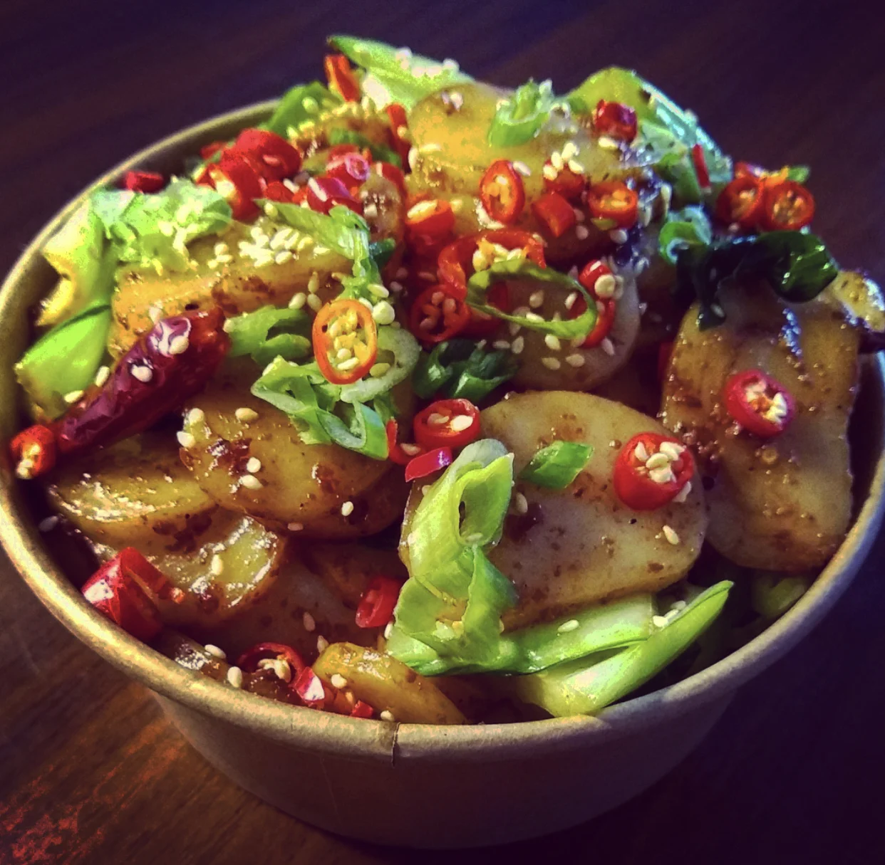 Sichuan Veggie Rice Cakes