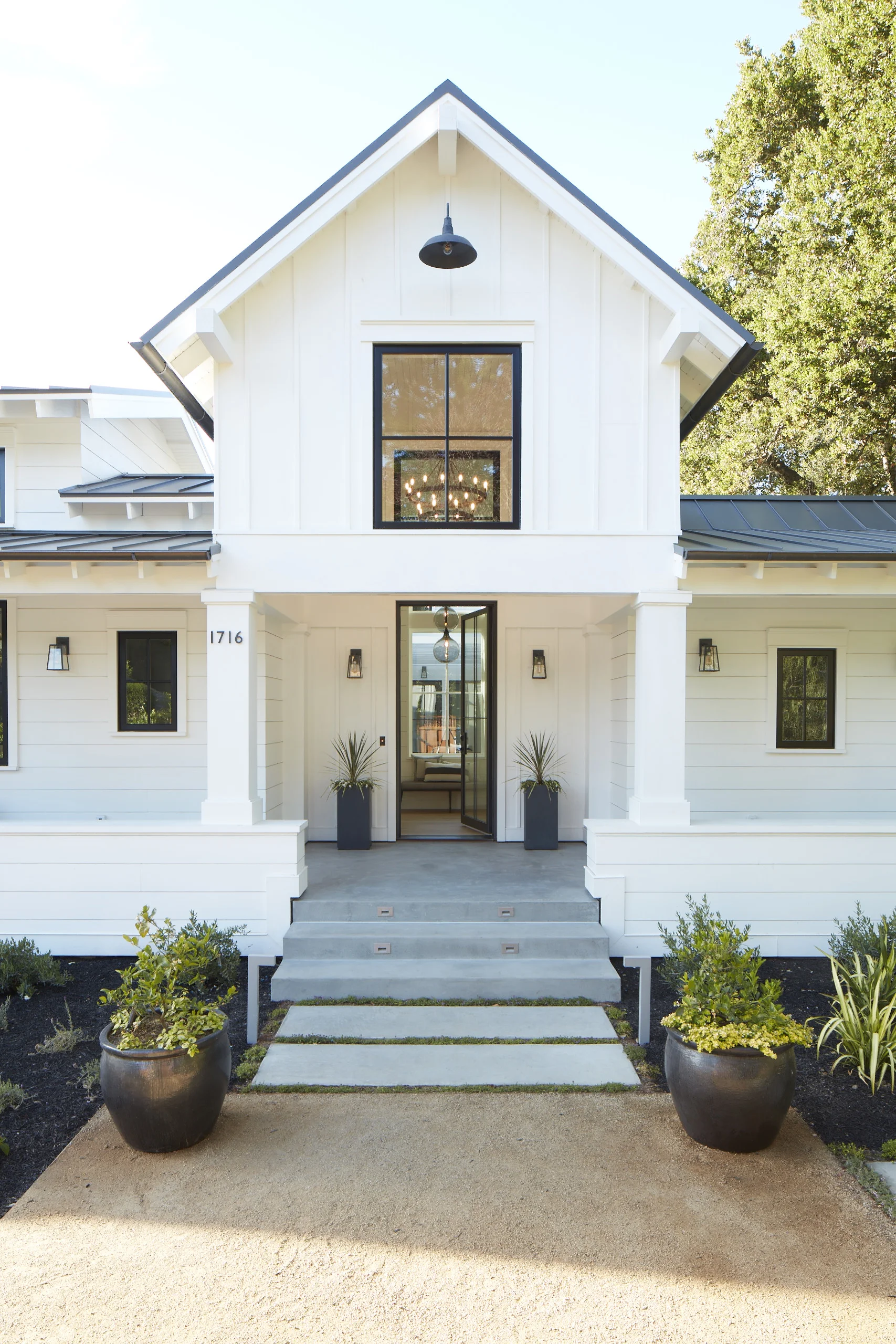  A new, custom, modern farmhouse in a park-like setting in Los Altos, California.  Interior Design by: Anna Beattie / BWB Properties BWBprops.com  Image © Muffy Kibbey Photography 